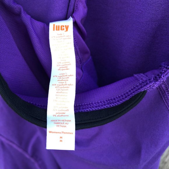 NEW Lucy Purple Racerback Tank Top - Picture 3 of 4